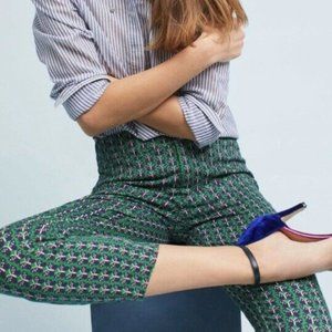 Anthropologie *RARE* *LIKE NEW* Navy Butterfly Print Pants